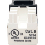 Tripp Lite N238-010-BK Cat6 Cat5e 110 Style Punch Down Keystone Jack Black 10-Pack TAA