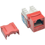 Tripp Lite N238-001-RD Cat6 Cat5e 110 Style Punch down Keystone Jack RJ45 Red TAA GSA