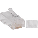 Tripp Lite N230-100 Cat6 RJ45 Modular Connector Plug with Load Bar Solid/Stranded Conductor Round Cat6 Wire 100-pack