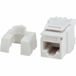 Tripp Lite N238-001-WH-6A Cat6a 110-Style Punchdown RJ45 Keystone Jack, White, TAA