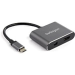 StarTech CDP2HDMDP USB C Multiport Video Adapter - 4K 60Hz USB-C to HDMI 2.0 or Mini DisplayPort 1.2 Monitor Display Adapter - HBR2 HDR
