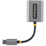 StarTech USBC-AUDIO-SPLITTER USB-C Headphone Splitter - USB Type C Dual Headset Adapter w/Mic Input - USB C to 3.5mm Audio Adapter/Earphone Dongle/Aux Jack