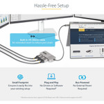 StarTech MST14CD123DP 3-Port USB-C Multi-Monitor Adapter - Type-C to 3x DisplayPort MST Hub - Triple 4K60Hz DP Display Extender / Splitter - Windows