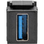Tripp Lite U325-000-KPA-BK USB 3.0 Keystone Panel Mount Coupler Angled F/F All in One Black