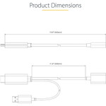 StarTech 128-HDMI-DISPLAYPORT 1ft (30cm) HDMI to DisplayPort Adapter - 4K 60Hz HDR HDMI Source to DP Monitor - USB Bus Powered - HDMI 2.0 to DisplayPort 1.2