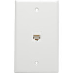 Tripp Lite N235-001-WH-6AD Cat6a Straight-Through Modular In-Line Snap-In Coupler with 90-Degree Down-Angled Port White (RJ45 F/F)