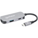 Manhattan 130707 USB-C to HDMI 3-in-1 Docking Converter with Power Delivery