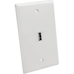 Tripp Lite U060-000-KP-WH USB 2.0 Panel Mount Coupler Keystone Jack White F/F All-In-One