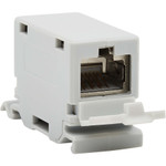 Tripp Lite N235-D01-SH-6A Cat6a Shielded In-Line DIN-Rail Mountable Snap-In Coupler (RJ45 F/F) - TAA