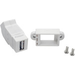 Tripp Lite U060-000-KPA-WH USB 2.0 All-in-One Keystone/Panel Mount Angled Coupler (F/F) - White