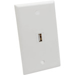 Tripp Lite U060-000-KPA-WH USB 2.0 All-in-One Keystone/Panel Mount Angled Coupler (F/F) - White