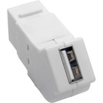 Tripp Lite U060-000-KPA-WH USB 2.0 All-in-One Keystone/Panel Mount Angled Coupler (F/F) - White