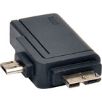 Tripp Lite U053-000-OTG 2-in-1 OTG Adapter USB 3.0 Micro B Male and USB 2.0 Micro B Male to USB A Female