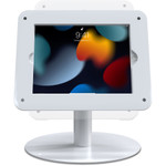 CTA Digital Rotating Desk Mount with Acrylic Security VESA Enclosure for iPad 10.2 Series, iPad Air3 and iPad Pro 10.5 (White)