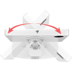 CTA Digital Adjustable VESA Compatible Desk Mount with Universal Security Enclosure (White)