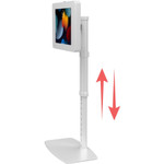 CTA Digital Adjustable VESA Compatible Desk Mount with Universal Security Enclosure (White)