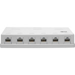 Tripp Lite Pre-Configured Unshielded Cat6 6-Port Surface-Mount Box 110 IDC RJ45 White