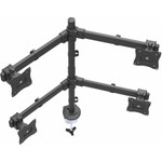 StarTech.com Desk Mount Quad Monitor Arm, 4 VESA Displays up to 27" (17.6lb/8kg), Ergonomic Height Adjustable Articulating Pole Mount