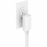 Belkin WCC002DQWH 67W Portable 3-Port USB-C Wall Charger - 3xUSB-C (67W Total) - Fast Charging - Power Adapter - White