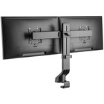 Tripp Lite Dual-Display Monitor Arm with Desk Clamp and Grommet Height Adjustable 17" to 27" Monitors