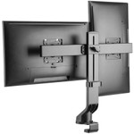 Tripp Lite Dual-Display Monitor Arm with Desk Clamp and Grommet Height Adjustable 17" to 27" Monitors