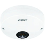 Wisenet QNF-9010 12 Megapixel Indoor Network Camera - Color - Fisheye - White