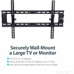 StarTech.com Flat Screen TV Wall Mount - Tilting - For 32" to 75" TVs - Steel - VESA TV Mount - Monitor Wall Mount