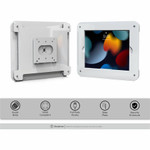 CTA Digital Acrylic Security Enclosure Wall Mount for iPad 10.2 Series, iPad Air 3, and iPad Pro 10.5 (White)