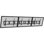 StarTech.com Triple-Display TV Wall Mount - Menu Board Mount - Landscape - For 40" to 50" VESA Mount Displays - 5 Tilt Settings - Digital Signage Mount - Triple Monitor Wall Bracket