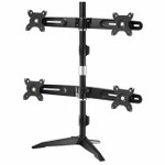 Amer Mounts Stand Based Quad Monitor Mount for four 15"-24" LCD/LED Flat Panel Screens