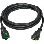 Tripp Lite P022AB-015-HG Safe-IT Antibacterial Hospital-Grade Extension Cord 5-15P to 5-15R Green Dot 13A 125V 16 AWG Black 15 ft. (4.6 m)