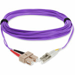 AddOn AOT-SC-LC3MOM3V 3m LC (Male) to SC (Male) Straight Violet OM3 Duplex Fiber OFNR (Riser-Rated) TAA Compliant Patch Cable