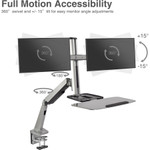 Ergonomic Standing Desk Converter With Height Adjustable Keyboard & Counterbalance Monitor Mount