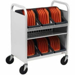 Bretford TVCT30CAD-AW CUBE Transport Cart with Caddies - TVCT30CAD