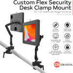 CTA Digital Custom Flex Security Enclosure Desk Clamp Mount w/ Enclosure