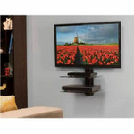 SANUS Vertical Mounting Shelf for A/V Equipment, Blu-ray Player, Cable Box - Black