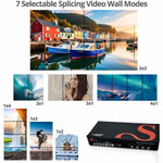 SIIG 4x4 HDMI 4K60Hz Matrix with Quad-Viewer & VideoWall