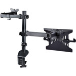 StarTech.com Monitor Arm with VESA Laptop Tray, For a Laptop & Single Display up to 32" (17.6lb/8kg), Adjustable Desk Laptop Arm Mount