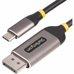 StarTech.com 10ft (3m) USB-C to DisplayPort Adapter Cable, 8K 60Hz, 4K 144Hz, HDR10, USB Type-C to DP 1.4 Converter, USB4/TB3/4 Compatible