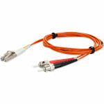 AddOn 2m ST (Male) to LC (Male) Orange OM4 Duplex Fiber OFNR (Riser-Rated) Patch Cable
