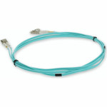 AddOn 2.5m LC (Male) to LC (Male) Straight Aqua OM4 Duplex Fiber OFNR (Riser-Rated) TAA Compliant Patch Cable