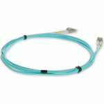 AddOn 2.5m LC (Male) to LC (Male) Straight Aqua OM4 Duplex Fiber OFNR (Riser-Rated) TAA Compliant Patch Cable