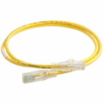 Ortronics 28awg Reduced diameter C6A/10G channel cord Yellow 5FT