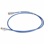 Ortronics 28awg Reduced Diameter CAT 6 channel cord, blue, 5ft