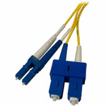 Ortronics Infinium Ultra LC to SC Duplex Patch Cord, 2mm, OS2 Yellow, Plenum , 3 Meter