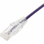 AddOn 2ft Purple CAT 6A Slim PVC Ethernet Cable Snagless Clear-Claw RJ-45 M/M
