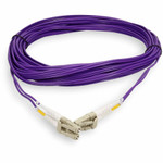 AddOn 8m LC (Male) to LC (Male) Purple OM4 Duplex Fiber OFNR (Riser-Rated) Patch Cable