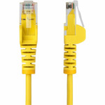 StarTech N6PAT50YLS 50ft White Slim CAT6 Ethernet Cable, Slim Snagless RJ45, UTP, LSZH, 28AWG Bare Copper, Slim Network Patch Cord, Fluke Tested