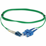 AddOn 2m SC (Male) to LC (Male) Green OS2 Duplex Fiber OFNR (Riser-Rated) Patch Cable