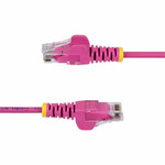 StarTech.com 1ft Pink Slim CAT6 Ethernet Cable, Slim Snagless RJ45, UTP, LSZH, 28AWG Bare Copper, Slim Network Patch Cord, Fluke Tested